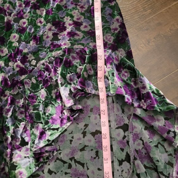 The Wolf Gang Rhapsody Asymmetrical Velvet Dress Women L Whimsygoth Y2K Designer - Picture 10 of 11